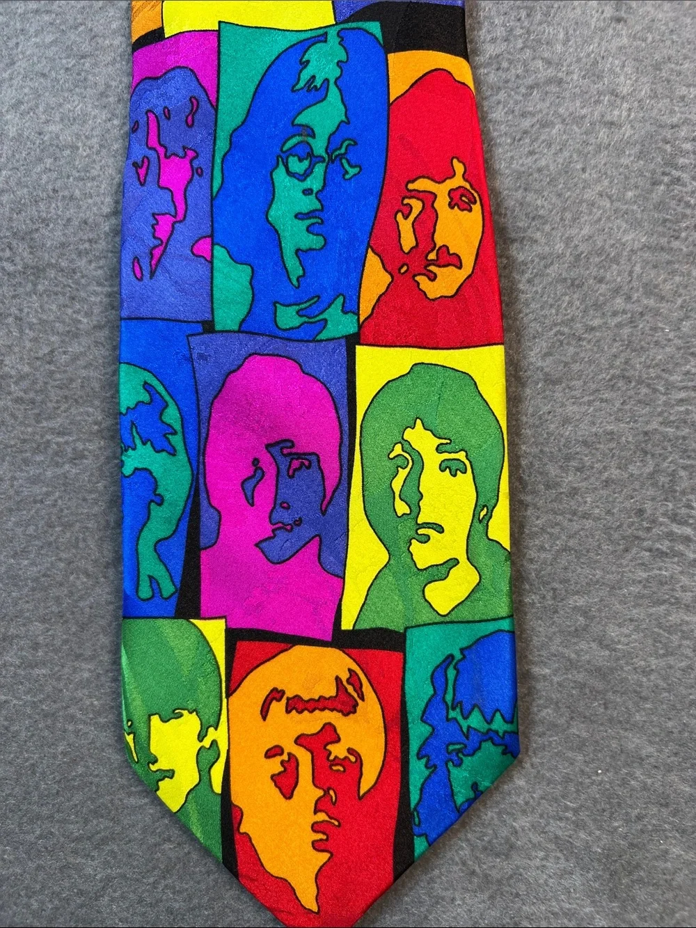 Colorful Pop-Art The Beatles Men's Tie - Multicolor
